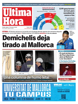 Prima pagina Ultima Hora di oggi - Quotidiano regionale