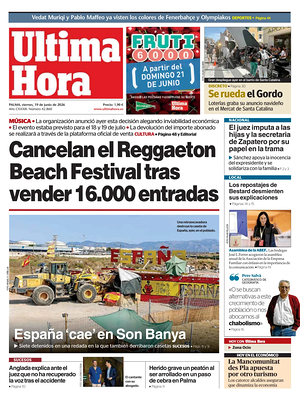 Prima pagina Ultima Hora di oggi - Quotidiano regionale