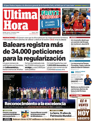 Prima pagina Ultima Hora di oggi - Quotidiano regionale