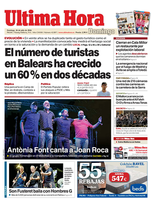 Prima pagina Ultima Hora di oggi - Quotidiano regionale