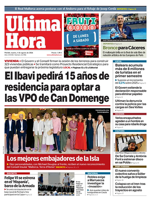 Prima pagina Ultima Hora di oggi - Quotidiano regionale