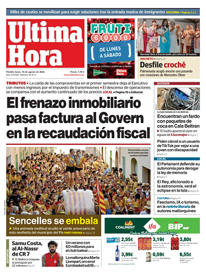 Prima pagina Ultima Hora di oggi - Quotidiano regionale