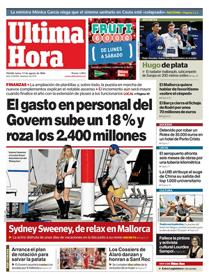 Prima pagina Ultima Hora di oggi - Quotidiano regionale