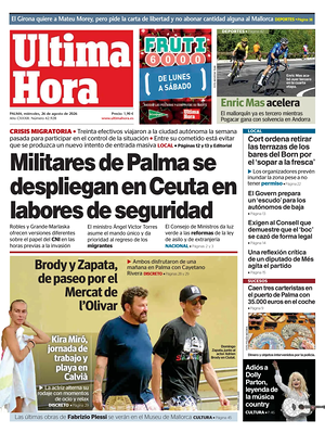 Prima pagina Ultima Hora di oggi - Quotidiano regionale