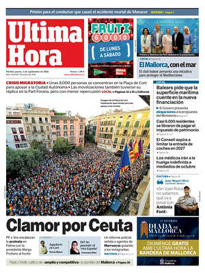 Prima pagina Ultima Hora di oggi - Quotidiano regionale
