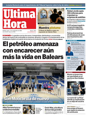 Prima pagina Ultima Hora di oggi - Quotidiano regionale