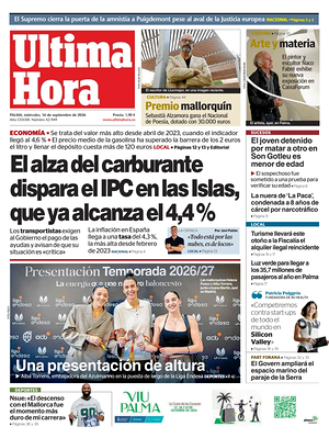 Prima pagina Ultima Hora di oggi - Quotidiano regionale