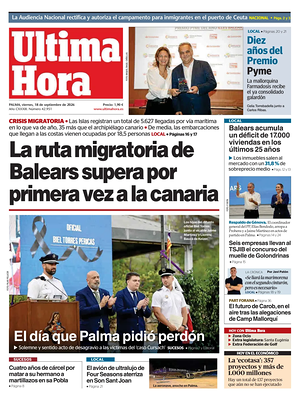 Prima pagina Ultima Hora di oggi - Quotidiano regionale