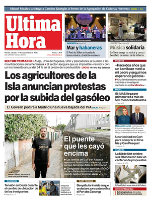 Prima pagina Ultima Hora di oggi - Quotidiano regionale