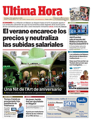 Prima pagina Ultima Hora di oggi - Quotidiano regionale