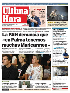 Prima pagina Ultima Hora di oggi - Quotidiano regionale