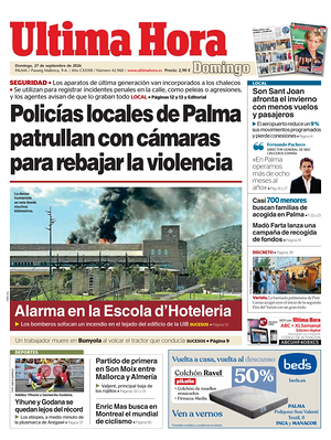 Prima pagina Ultima Hora di oggi - Quotidiano regionale