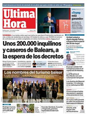 Prima pagina Ultima Hora di oggi - Quotidiano regionale