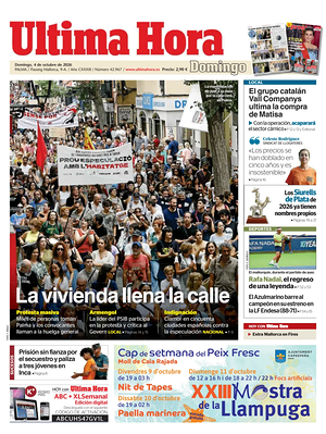 Prima pagina Ultima Hora di oggi - Quotidiano regionale