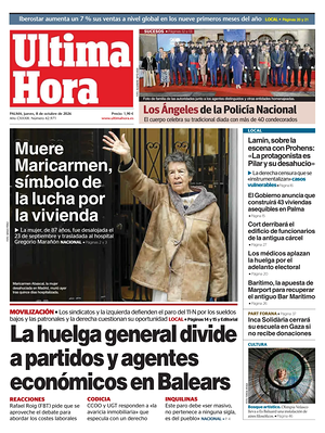 Prima pagina Ultima Hora di oggi - Quotidiano regionale