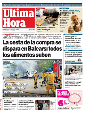 Prima pagina Ultima Hora di oggi - Quotidiano regionale