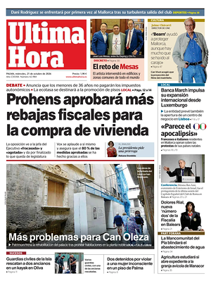 Prima pagina Ultima Hora di oggi - Quotidiano regionale