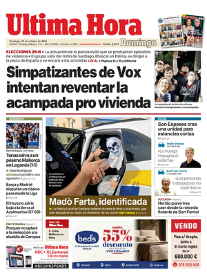 Prima pagina Ultima Hora di oggi - Quotidiano regionale
