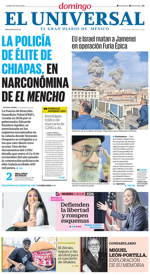 Prima pagina El Universal di oggi - Quotidiano estero