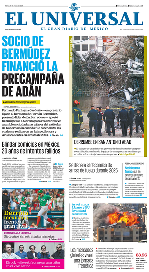El Universal prima pagina