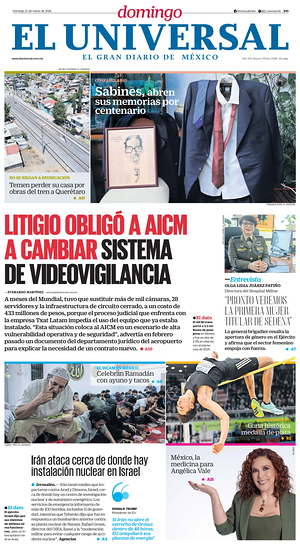 Prima pagina El Universal di oggi - Quotidiano estero