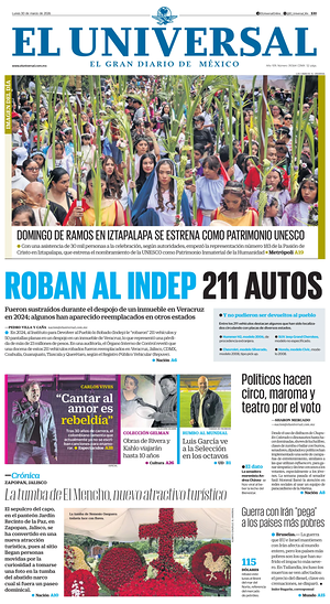 Prima pagina El Universal di oggi - Quotidiano estero