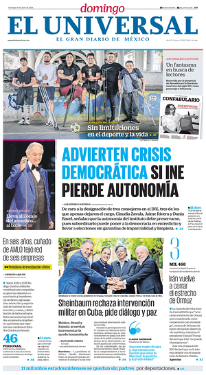 El Universal prima pagina