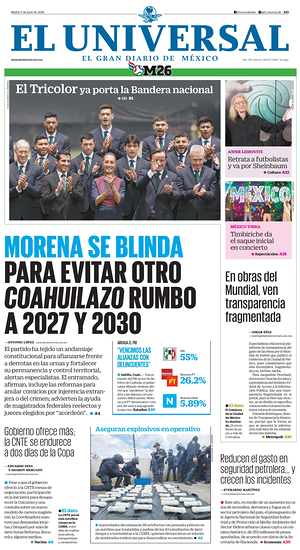 Prima pagina El Universal di oggi - Quotidiano estero
