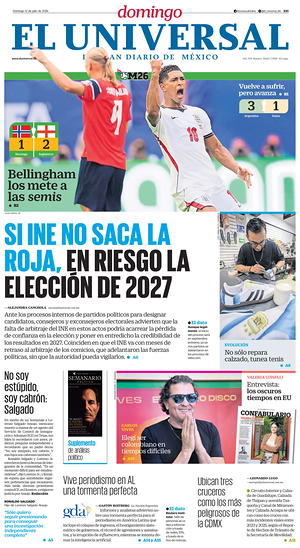 Prima pagina El Universal di oggi - Quotidiano estero