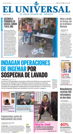 Prima pagina El Universal di oggi - Quotidiano estero