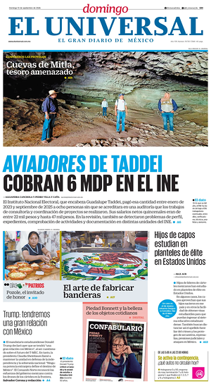 Prima pagina El Universal di oggi - Quotidiano estero