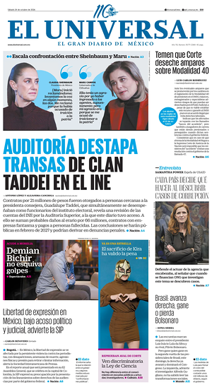 Prima pagina El Universal di oggi - Quotidiano estero