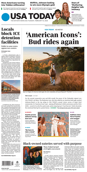 Prima pagina USA TODAY US Edition di oggi - Quotidiano estero