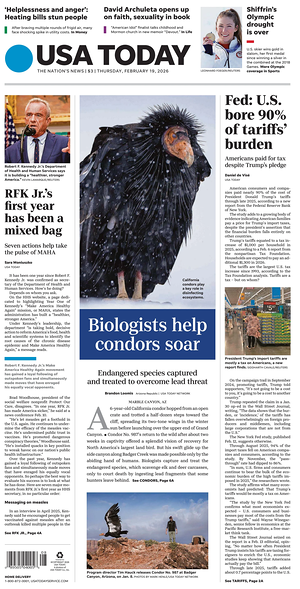 Prima pagina USA TODAY US Edition di oggi - Quotidiano estero