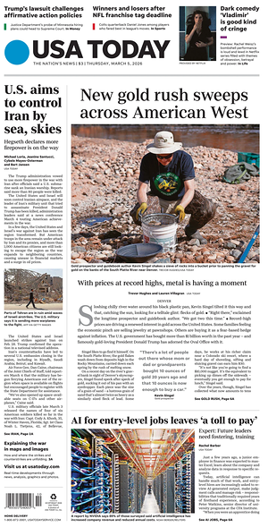 Prima pagina USA TODAY US Edition di oggi - Quotidiano estero