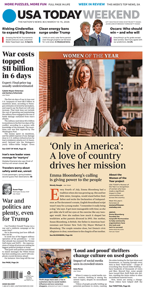 Prima pagina USA TODAY US Edition di oggi - Quotidiano estero