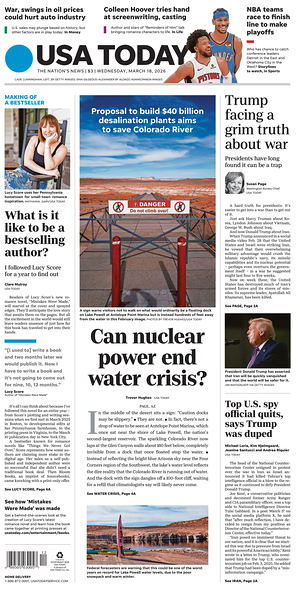 Prima pagina USA TODAY US Edition di oggi - Quotidiano estero