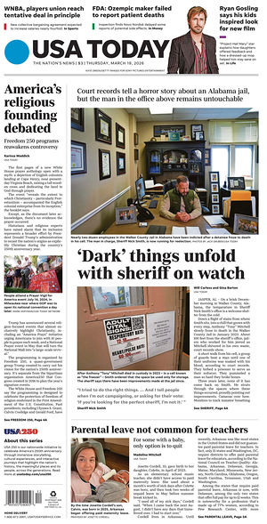 Prima pagina USA TODAY US Edition di oggi - Quotidiano estero