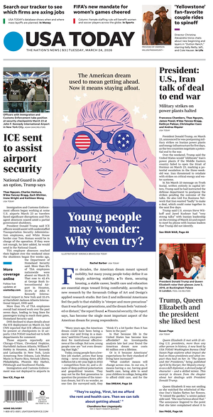 Prima pagina USA TODAY US Edition di oggi - Quotidiano estero