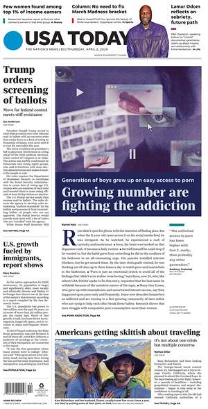 Prima pagina USA TODAY US Edition di oggi - Quotidiano estero