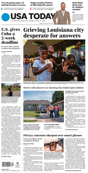 Prima pagina USA TODAY US Edition di oggi - Quotidiano estero