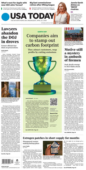 Prima pagina USA TODAY US Edition di oggi - Quotidiano estero