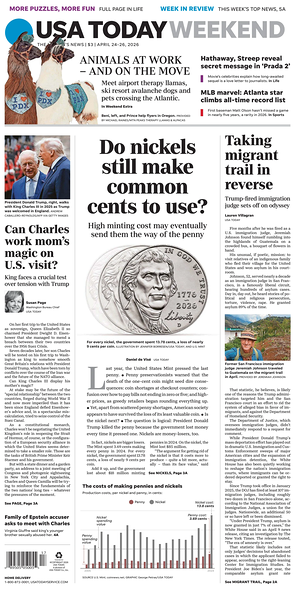 Prima pagina USA TODAY US Edition di oggi - Quotidiano estero