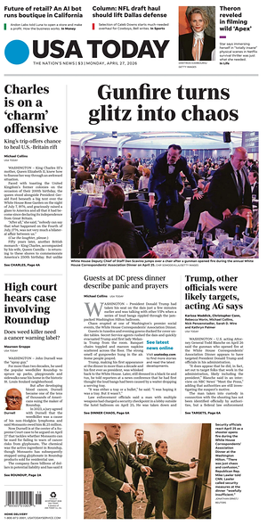 Prima pagina USA TODAY US Edition di oggi - Quotidiano estero