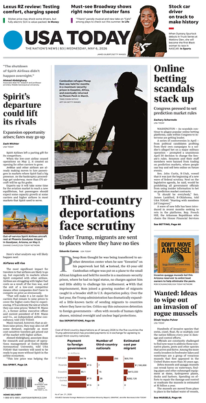 Prima pagina USA TODAY US Edition di oggi - Quotidiano estero
