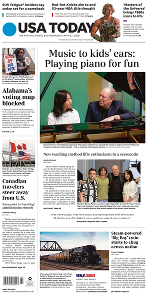 Prima pagina USA TODAY US Edition di oggi - Quotidiano estero