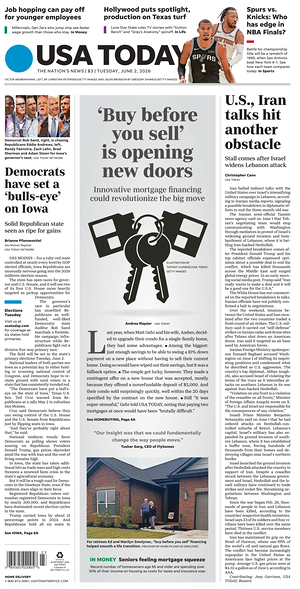 Prima pagina USA TODAY US Edition di oggi - Quotidiano estero