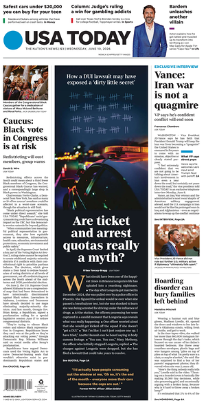 Prima pagina USA TODAY US Edition di oggi - Quotidiano estero