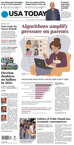 Prima pagina USA TODAY US Edition di oggi - Quotidiano estero