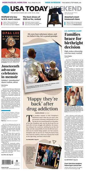 Prima pagina USA TODAY US Edition di oggi - Quotidiano estero